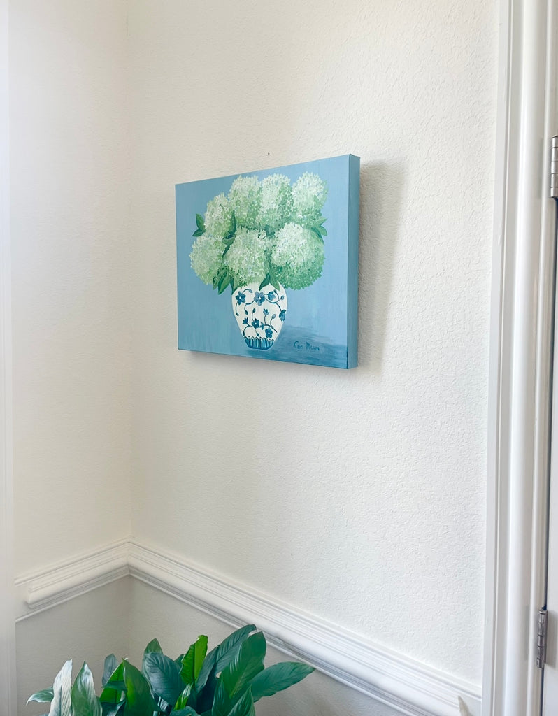 Southern Charm Hydrangeas Acrylic painting by Ceci Mason