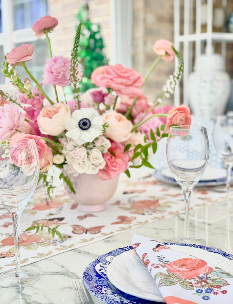 Antique Roses and Butterflies Table Runners by Diga Linda