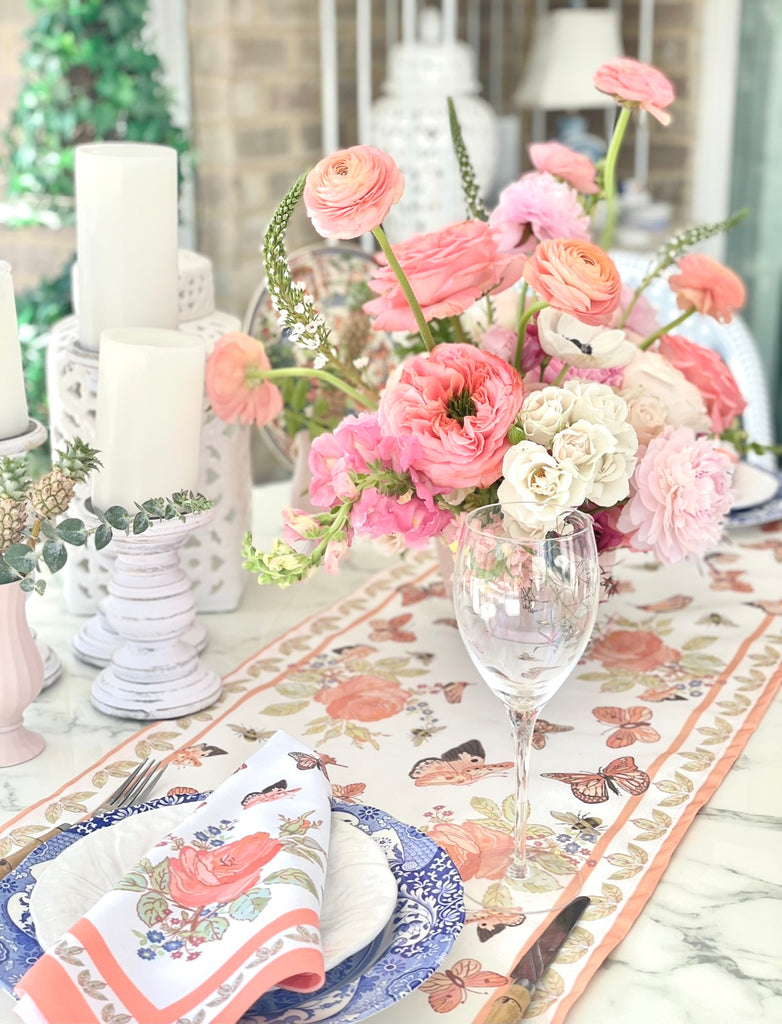 Antique Roses and Butterflies Table Runners by Diga Linda