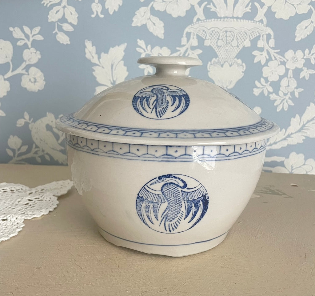 Blue and White Ceramic Jar by Diga Linda