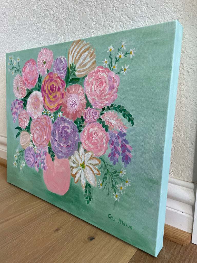 BLOOMS OF JOY Acrylic Painting by Ceci Mason