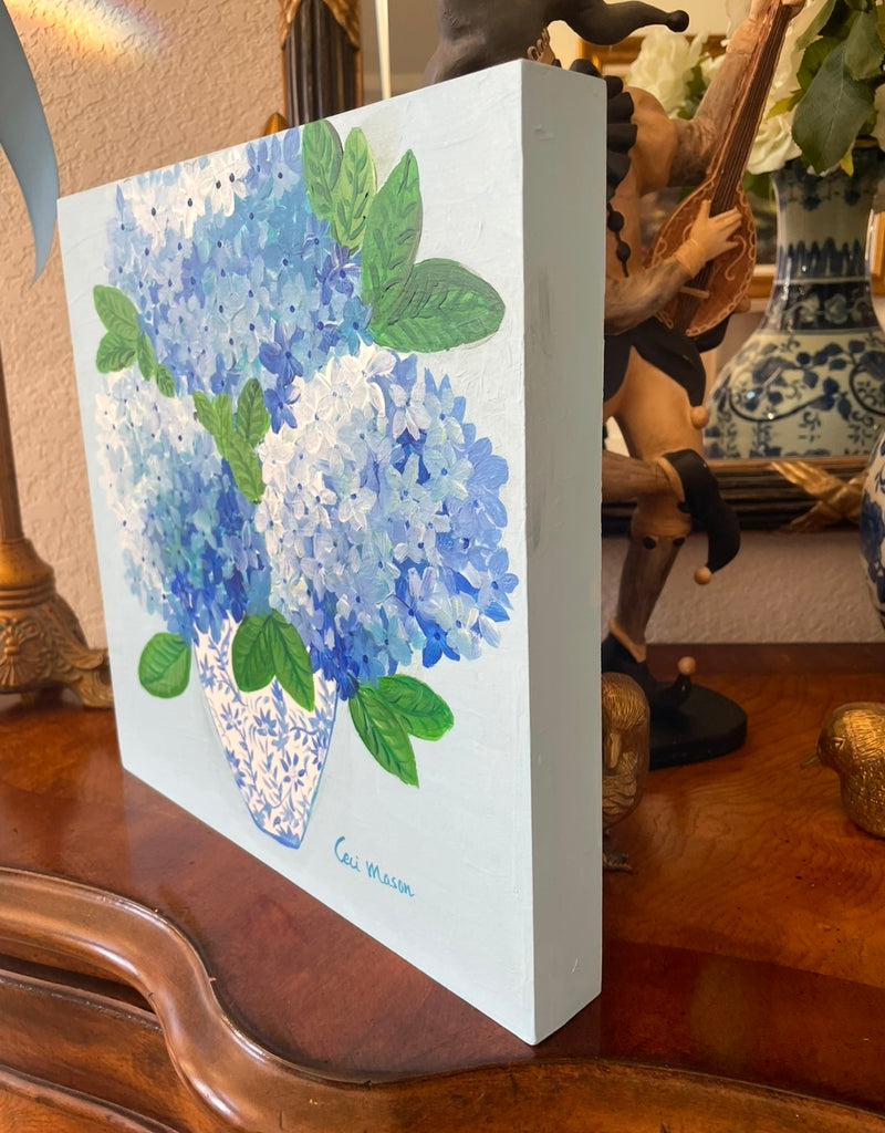 Hydrangea Love Acrylic Painting