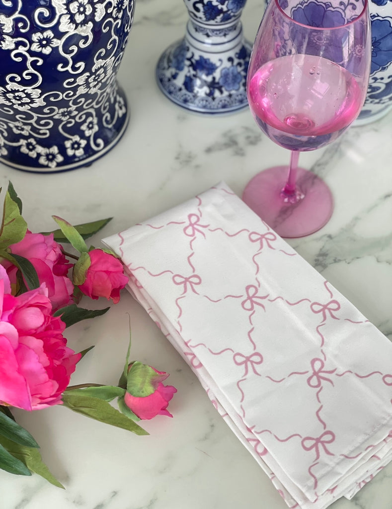 Rose Bow Cloth Napkins