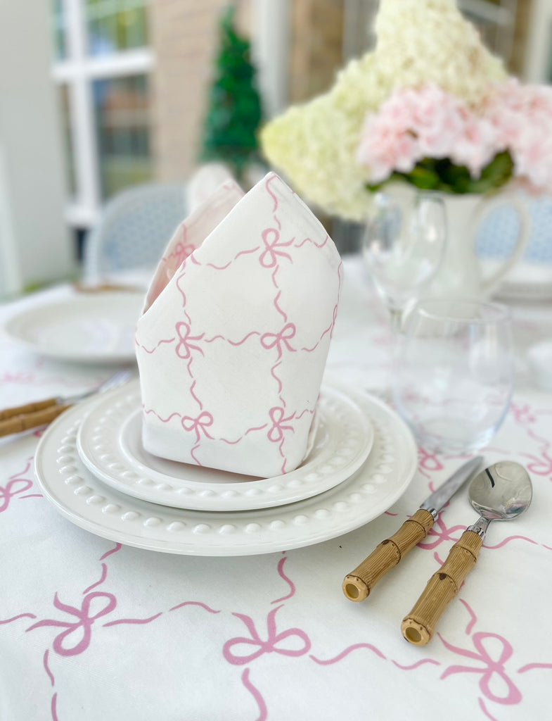 Rose Bow Cloth Napkins by Diga Linda