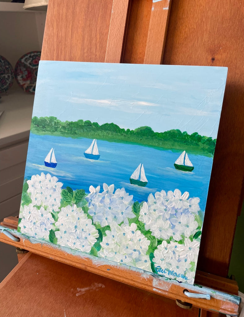 Sailing and Hydrangea Blooms