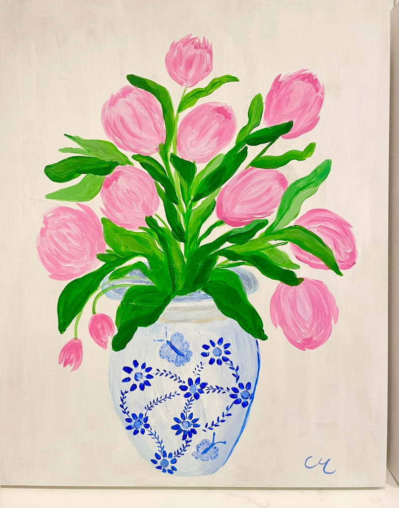 TULIPS GARDEN Acrylic Painting by Ceci Mason at Diga Linda