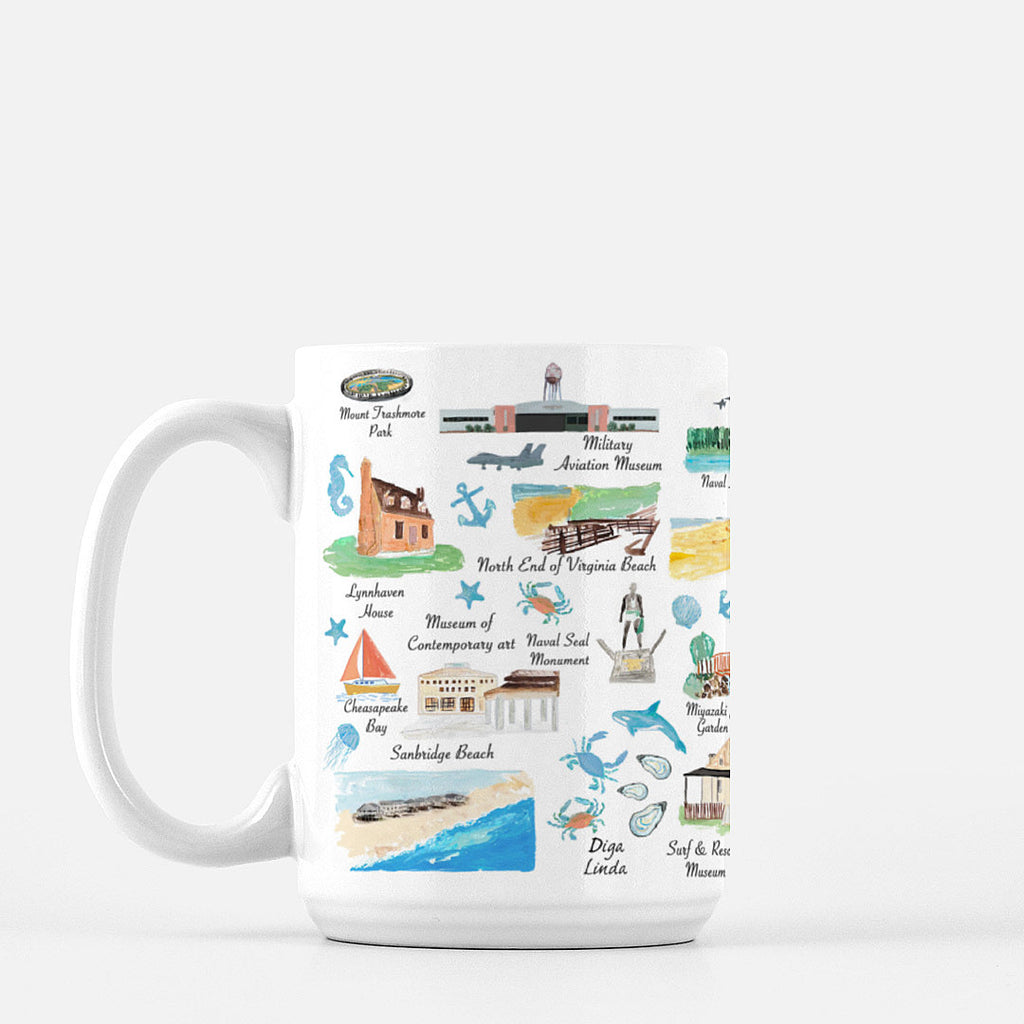 Virginia Beach Deluxe Hand Painted Mug