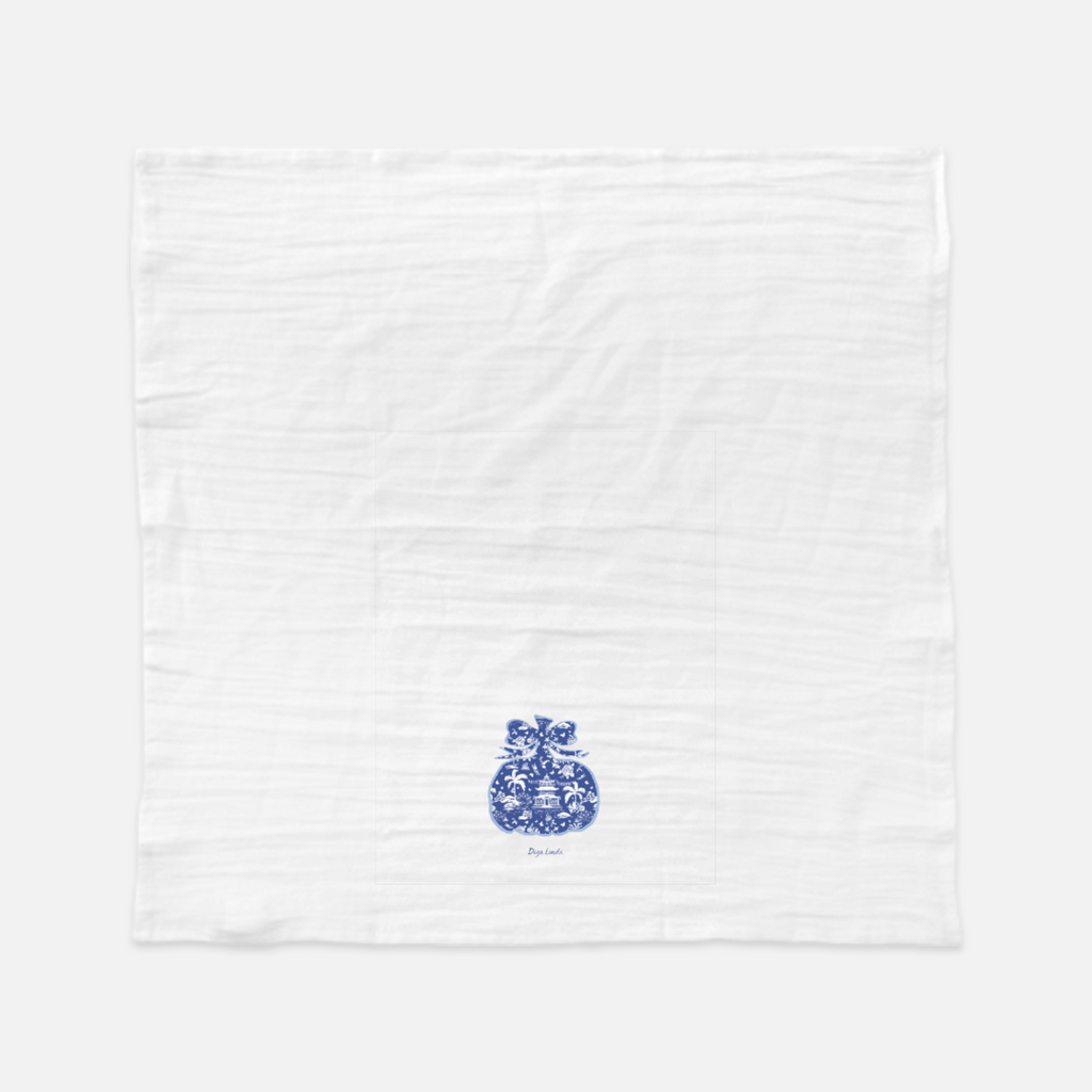 Bow Pagoda Pumpkin Tea Towel/Flour Sack