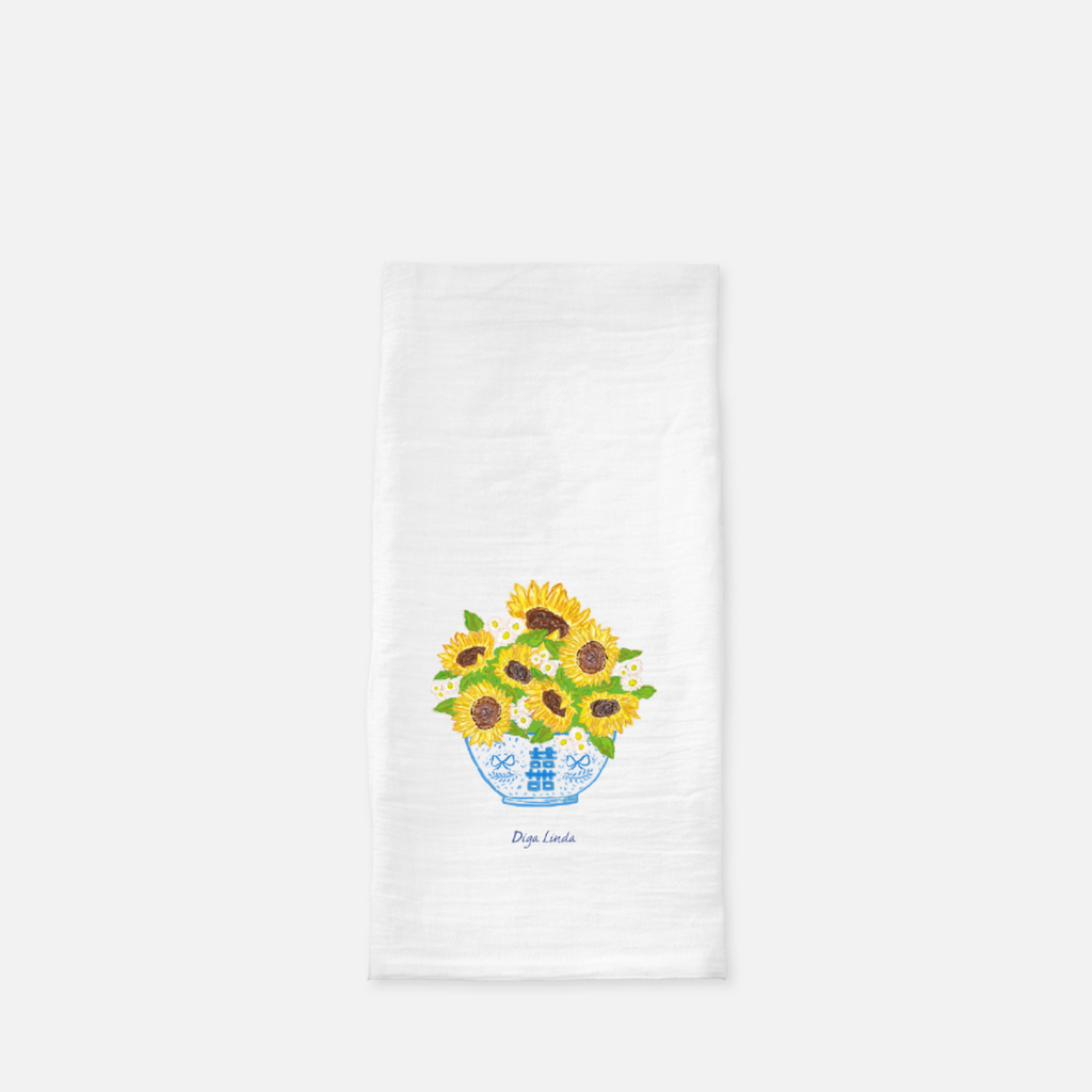 Chinoiserie Sunflower Bouquet Four Sack