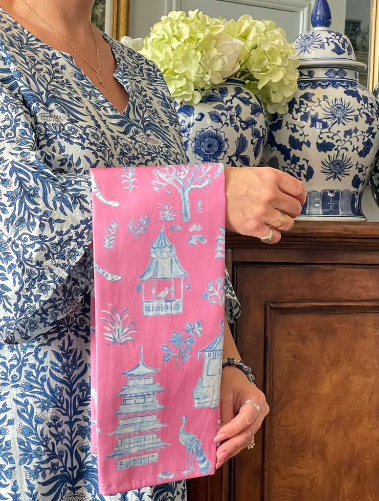 Chinoiserie Joy Tea Towels by Diga Linda