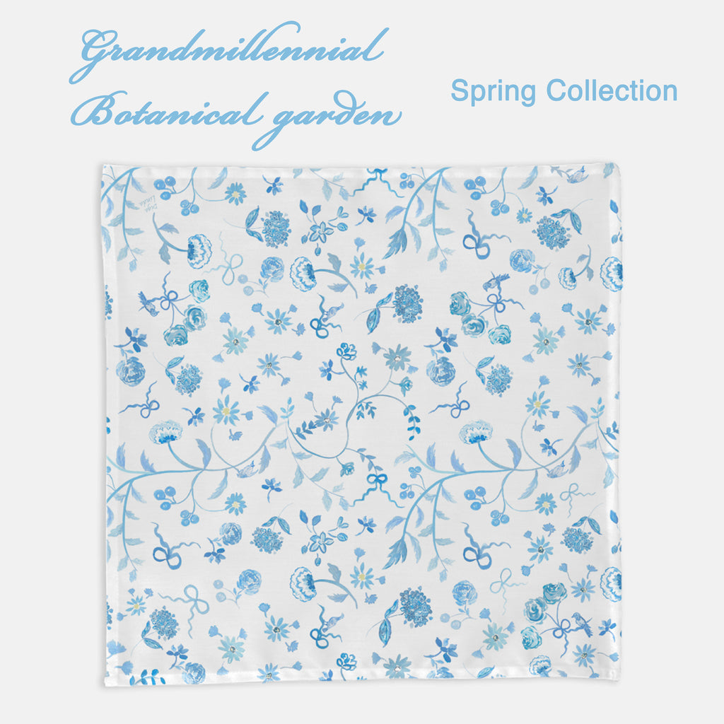 Grandmillennial Botanical Garden Cloth Napkins