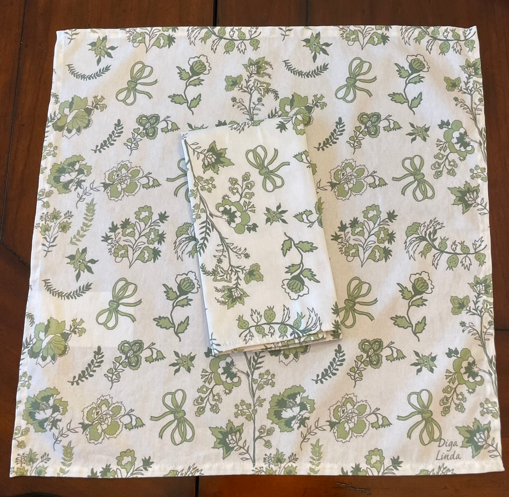 Linda's Garden Cloth Napkins (SAVE on 4)