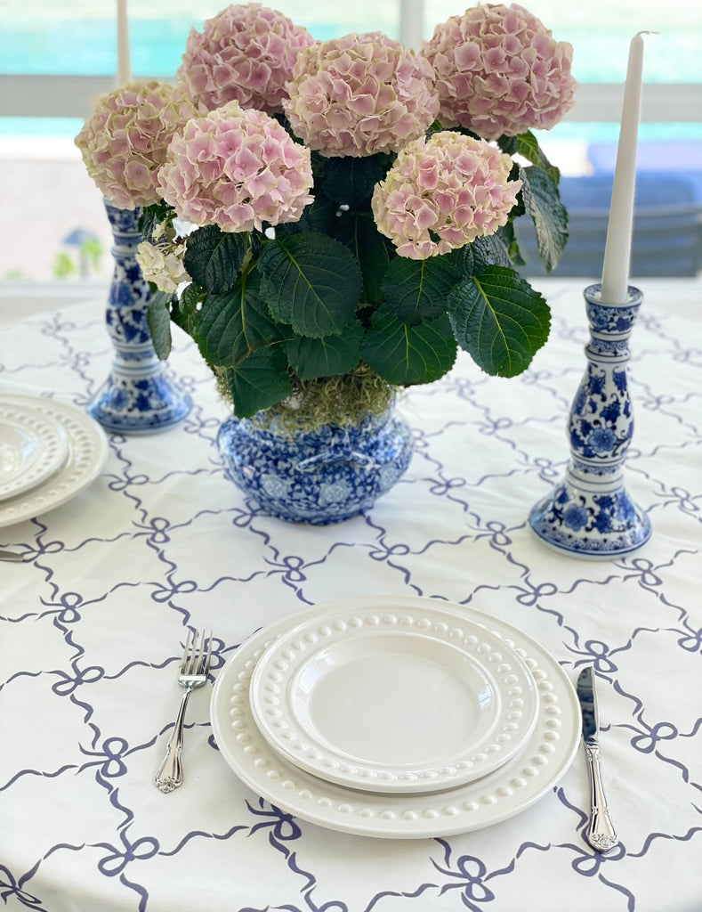 Indigo Bow Tablecloths by Diga Linda