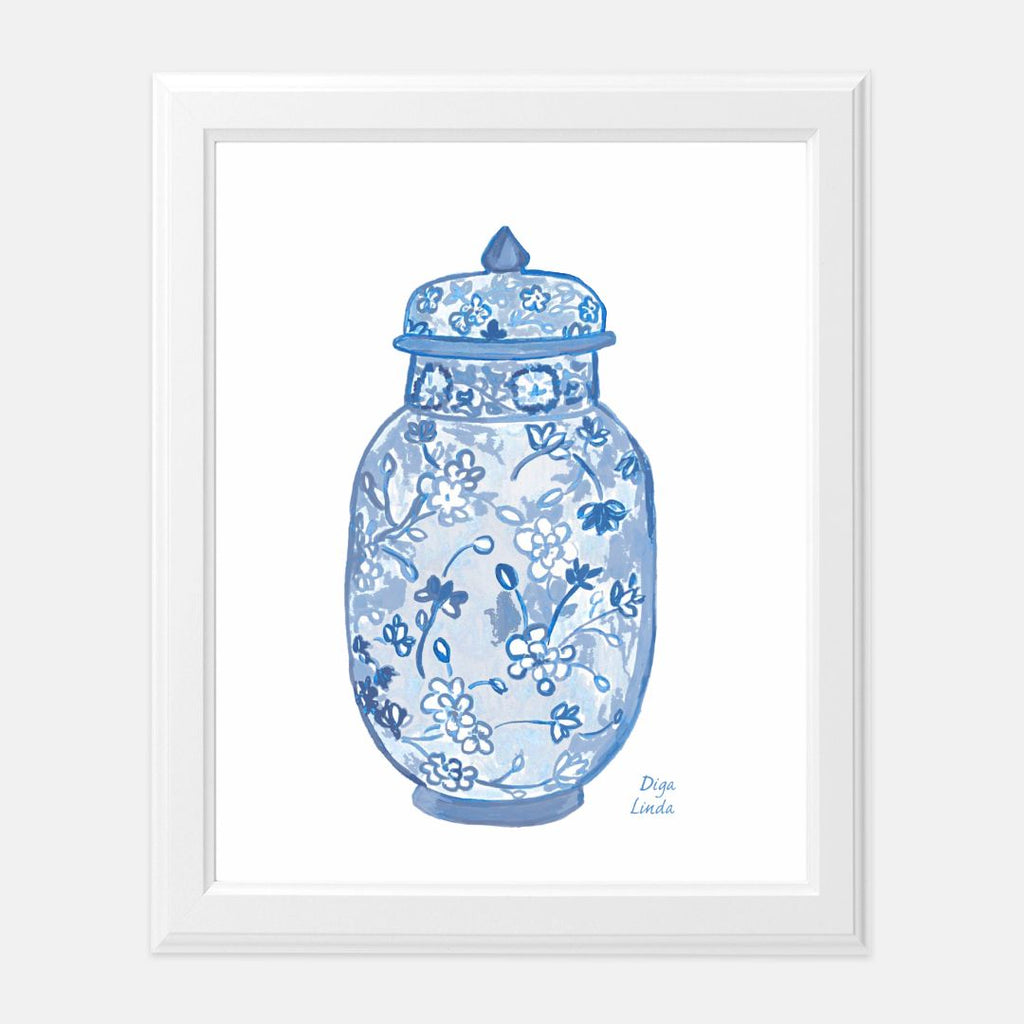 Antique Inspired Ginger Jar #8 Fine Art Print