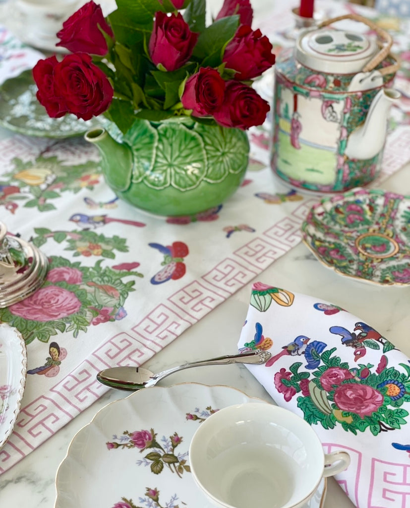 Famille Rose Antique Inspired Table Runners by Diga Linda