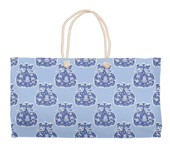 Chinoiserie Pumpkin Weekender Totes