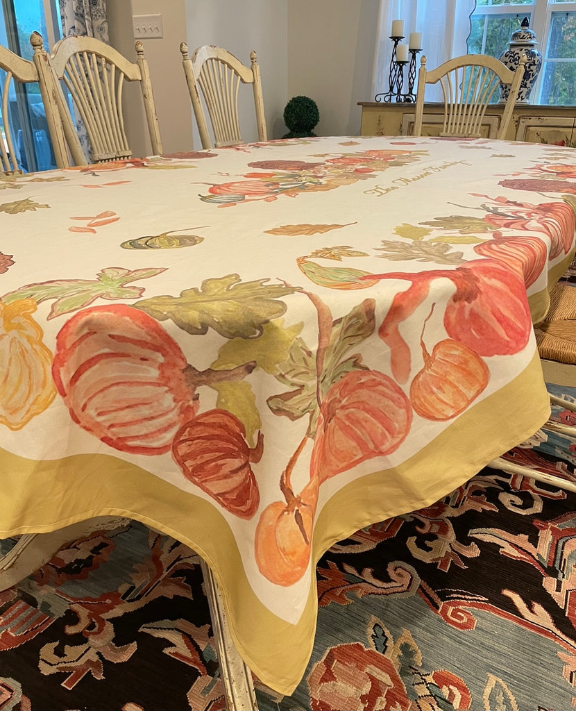 Personalized Give Thanks Tablecloth by Diga  Linda