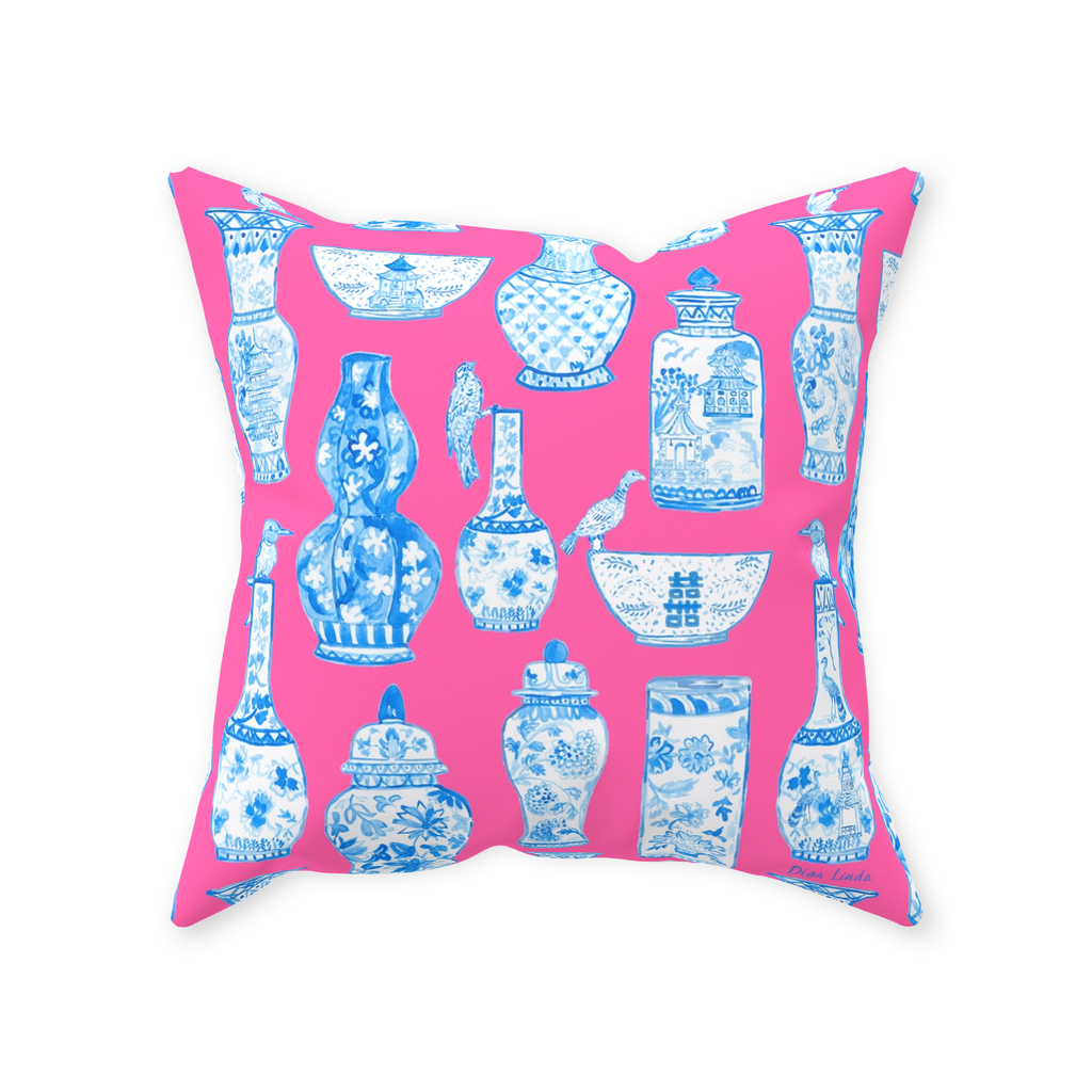 Chinoiserie Passion Throw Pillows